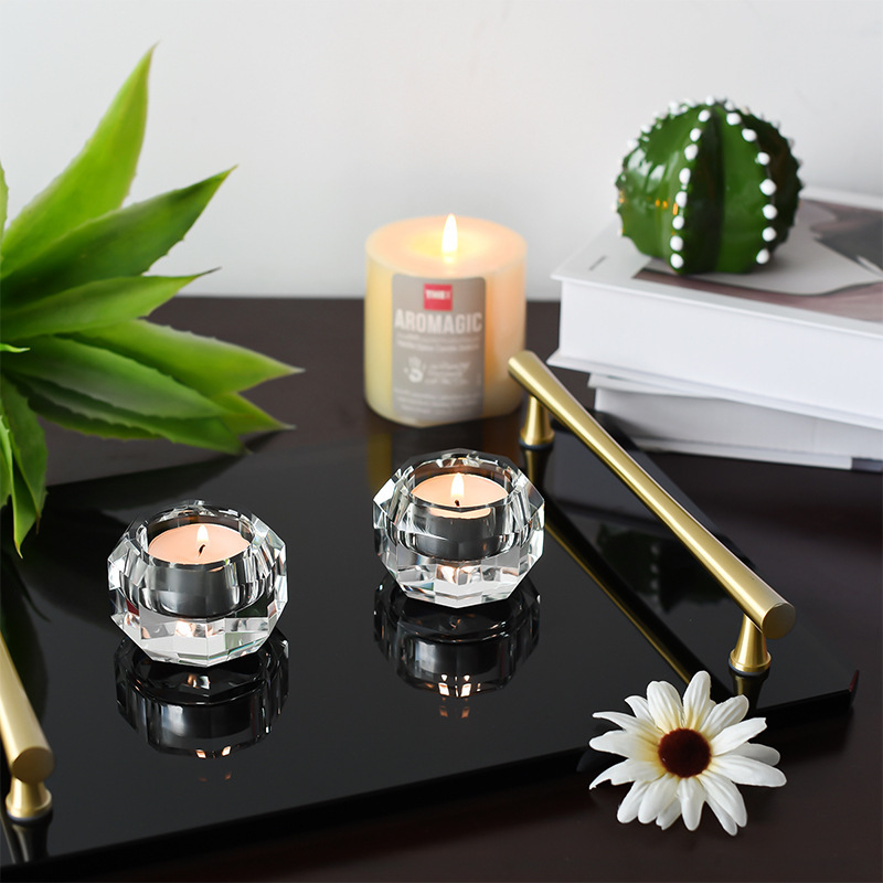 K9 Crystal Faceted Tealight Candle Holder Set of 2, Clear Glass Votive Candlesticks for Wedding Home Decor & Healing Gift,www.kongzeglobal.com,K9 Crystal Faceted Tealight Candle Holder Set of 2, Clear Glass Votive Candlesticks for Wedding Home Decor & Healing Gift-www.kongzeglobal.com