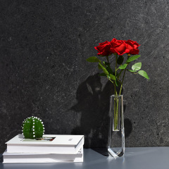Slender Faceted K9 Crystal Flower Vase, Minimalist Clear Glass Vase for Wedding Living Room Table Decor & Premium Gift,www.kongzeglobal.com,Slender Faceted K9 Crystal Flower Vase, Minimalist Clear Glass Vase for Wedding Living Room Table Decor & Premium Gift-www.kongzeglobal.com