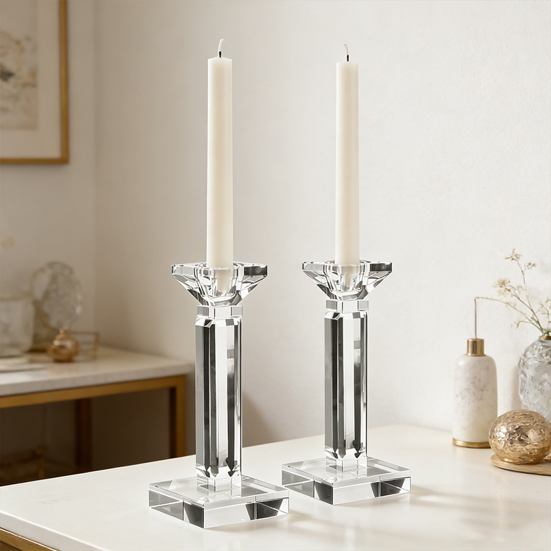 K9 Crystal Taper Candle Holder Set, Modern Elegant Crystal Candlestick for Wedding Home Table Decor, Healing Spiritual Light Decoration Gift,www.kongzeglobal.com,K9 Crystal Taper Candle Holder Set, Modern Elegant Crystal Candlestick for Wedding Home Table Decor, Healing Spiritual Light Decoration Gift-www.kongzeglobal.com