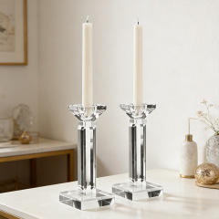 K9 Crystal Taper Candle Holder Set, Modern Elegant Crystal Candlestick for Wedding Home Table Decor, Healing Spiritual Light Decoration Gift,www.kongzeglobal.com,K9 Crystal Taper Candle Holder Set, Modern Elegant Crystal Candlestick for Wedding Home Table Decor, Healing Spiritual Light Decoration Gift-www.kongzeglobal.com