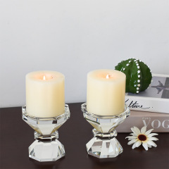 K9 Crystal Dual-use Candle Holder Set, Modern Faceted Glass Candlestick for Wedding Home Decor & Healing Gift,www.kongzeglobal.com,K9 Crystal Dual-use Candle Holder Set, Modern Faceted Glass Candlestick for Wedding Home Decor & Healing Gift-www.kongzeglobal.com