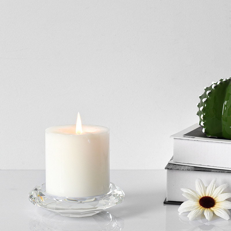 K9 Crystal Faceted Candle Holder, Clear Glass Votive Base for Pillar Candles, Nordic Style for Wedding Home Decor & Healing Gift,www.kongzeglobal.com,K9 Crystal Faceted Candle Holder, Clear Glass Votive Base for Pillar Candles, Nordic Style for Wedding Home Decor & Healing Gift-www.kongzeglobal.com