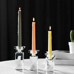 K9 Crystal Taper Candle Holder Set, Geometric Faceted Glass Candlesticks for Wedding Home Decor & Healing Gift CCH1956,www.kongzeglobal.com,K9 Crystal Taper Candle Holder Set, Geometric Faceted Glass Candlesticks for Wedding Home Decor & Healing Gift CCH1956-www.kongzeglobal.com