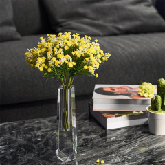 Slender Faceted K9 Crystal Flower Vase, Minimalist Clear Glass Vase for Wedding Living Room Table Decor & Premium Gift,www.kongzeglobal.com,Slender Faceted K9 Crystal Flower Vase, Minimalist Clear Glass Vase for Wedding Living Room Table Decor & Premium Gift-www.kongzeglobal.com