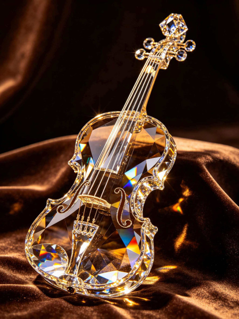 K9 crystal violin ornament, instrument statue, luxurious musician gift that soothes the soul,www.kongzeglobal.com,K9 crystal violin ornament, instrument statue, luxurious musician gift that soothes the soul-www.kongzeglobal.com