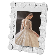 Round Bubble Bezel K9 Crystal Vertical Photo Frame, 7 Inch Clear Picture Frame for Wedding Office Table Decor & Memory Gift,www.kongzeglobal.com,Round Bubble Bezel K9 Crystal Vertical Photo Frame, 7 Inch Clear Picture Frame for Wedding Office Table Decor & Memory Gift-www.kongzeglobal.com