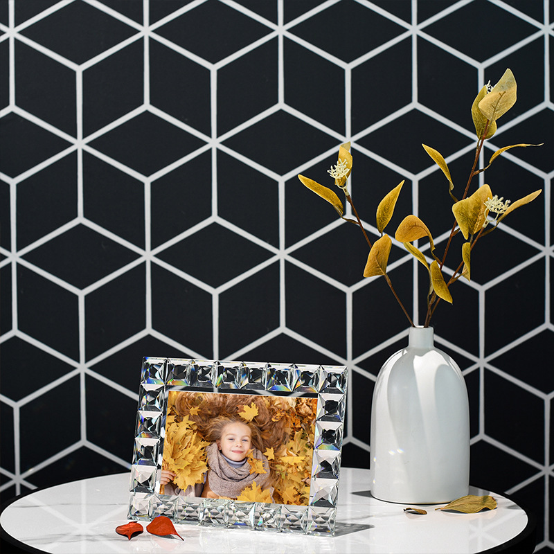 Block Faceted K9 Crystal Photo Frame, Horizontal 7 Inch Clear Picture Frame for Wedding Home Table Decor & Memory Gift,www.kongzeglobal.com,Block Faceted K9 Crystal Photo Frame, Horizontal 7 Inch Clear Picture Frame for Wedding Home Table Decor & Memory Gift-www.kongzeglobal.com