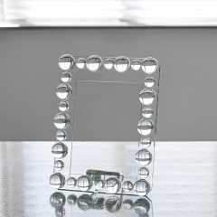 Round Bubble Bezel K9 Crystal Vertical Photo Frame, 7 Inch Clear Picture Frame for Wedding Office Table Decor & Memory Gift,www.kongzeglobal.com,Round Bubble Bezel K9 Crystal Vertical Photo Frame, 7 Inch Clear Picture Frame for Wedding Office Table Decor & Memory Gift-www.kongzeglobal.com