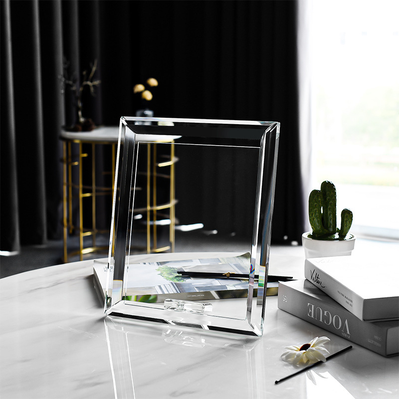 Solid Block Clear K9 Crystal Photo Frame, Custom Vertical Picture Frame for Home Office Table Decor & Memory Keepsake Gift,www.kongzeglobal.com,Solid Block Clear K9 Crystal Photo Frame, Custom Vertical Picture Frame for Home Office Table Decor & Memory Keepsake Gift-www.kongzeglobal.com