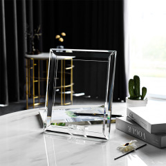 Solid Block Clear K9 Crystal Photo Frame, Custom Vertical Picture Frame for Home Office Table Decor & Memory Keepsake Gift,www.kongzeglobal.com,Solid Block Clear K9 Crystal Photo Frame, Custom Vertical Picture Frame for Home Office Table Decor & Memory Keepsake Gift-www.kongzeglobal.com