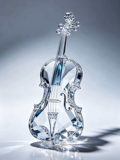 K9 crystal violin ornament, instrument statue, luxurious musician gift that soothes the soul,www.kongzeglobal.com,K9 crystal violin ornament, instrument statue, luxurious musician gift that soothes the soul-www.kongzeglobal.com