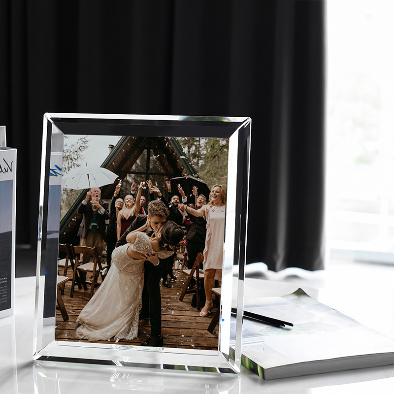 Solid Block Clear K9 Crystal Photo Frame, Custom Vertical Picture Frame for Home Office Table Decor & Memory Keepsake Gift,www.kongzeglobal.com,Solid Block Clear K9 Crystal Photo Frame, Custom Vertical Picture Frame for Home Office Table Decor & Memory Keepsake Gift-www.kongzeglobal.com