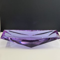 Multi-Faceted Purple K9 Crystal Rectangular Storage Tray, Large Luxury Catchall Dish for Living Room Decor & Business Premium Gift,www.kongzeglobal.com,Multi-Faceted Purple K9 Crystal Rectangular Storage Tray, Large Luxury Catchall Dish for Living Room Decor & Business Premium Gift-www.kongzeglobal.com
