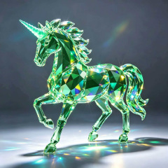 K9 crystal unicorn statue, used for home dining table decoration, spiritual therapy, and high-end blessing gifts,www.kongzeglobal.com,K9 crystal unicorn statue, used for home dining table decoration, spiritual therapy, and high-end blessing gifts