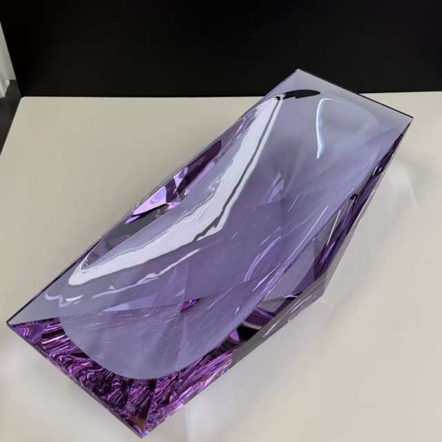 Multi-Faceted Purple K9 Crystal Rectangular Storage Tray, Large Luxury Catchall Dish for Living Room Decor & Business Premium Gift,www.kongzeglobal.com,Multi-Faceted Purple K9 Crystal Rectangular Storage Tray, Large Luxury Catchall Dish for Living Room Decor & Business Premium Gift-www.kongzeglobal.com