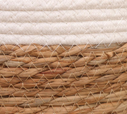 Natural Straw Cotton Rope Woven Basket, Handmade Portable Storage Flower Pot for Home Garden Decor & Fruit Plant Container,www.kongzeglobal.com,Natural Straw Cotton Rope Woven Basket, Handmade Portable Storage Flower Pot for Home Garden Decor & Fruit Plant Container-www.kongzeglobal.com