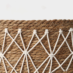 Natural Grass Woven Handheld Storage Basket, Boho Diamond Pattern Rectangular Desktop Organizer Bin for Nordic Homestay Home Decor,www.kongzeglobal.com,Natural Grass Woven Handheld Storage Basket, Boho Diamond Pattern Rectangular Desktop Organizer Bin for Nordic Homestay Home Decor-www.kongzeglobal.com