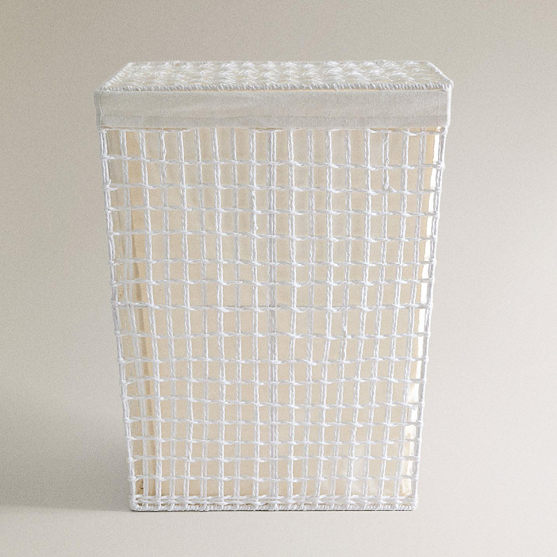 Natural Paper Rope Woven Laundry Hamper, Large Capacity Rectangular Dirty Clothes Storage Basket for Bedroom Bathroom Home Organizer,www.kongzeglobal.com,Natural Paper Rope Woven Laundry Hamper, Large Capacity Rectangular Dirty Clothes Storage Basket for Bedroom Bathroom Home Organizer-www.kongzeglobal.com