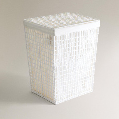 Natural Paper Rope Woven Laundry Hamper, Large Capacity Rectangular Dirty Clothes Storage Basket for Bedroom Bathroom Home Organizer,www.kongzeglobal.com,Natural Paper Rope Woven Laundry Hamper, Large Capacity Rectangular Dirty Clothes Storage Basket for Bedroom Bathroom Home Organizer-www.kongzeglobal.com