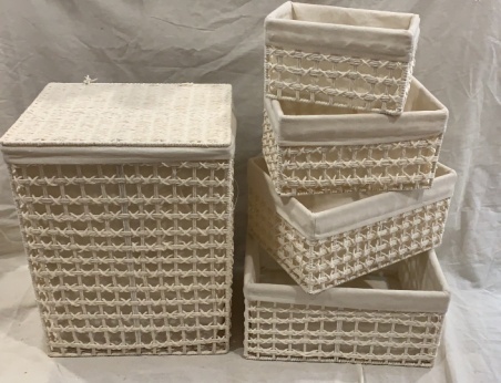 Natural Paper Rope Woven Laundry Hamper, Large Capacity Rectangular Dirty Clothes Storage Basket for Bedroom Bathroom Home Organizer,www.kongzeglobal.com,Natural Paper Rope Woven Laundry Hamper, Large Capacity Rectangular Dirty Clothes Storage Basket for Bedroom Bathroom Home Organizer-www.kongzeglobal.com