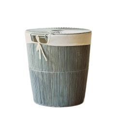 Lidded Cotton Rope Woven Laundry Basket, Large Capacity Round Dirty Clothes Storage Hamper with Removable Liner for Home Bathroom Organizer,www.kongzeglobal.com,Lidded Cotton Rope Woven Laundry Basket, Large Capacity Round Dirty Clothes Storage Hamper with Removable Liner for Home Bathroom Organizer-www.kongzeglobal.com