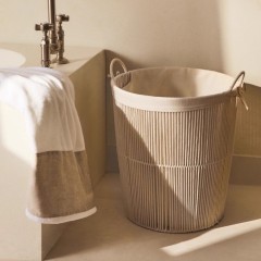 Lidded Cotton Rope Woven Laundry Basket, Large Capacity Round Dirty Clothes Storage Hamper with Removable Liner for Home Bathroom Organizer,www.kongzeglobal.com,Lidded Cotton Rope Woven Laundry Basket, Large Capacity Round Dirty Clothes Storage Hamper with Removable Liner for Home Bathroom Organizer-www.kongzeglobal.com