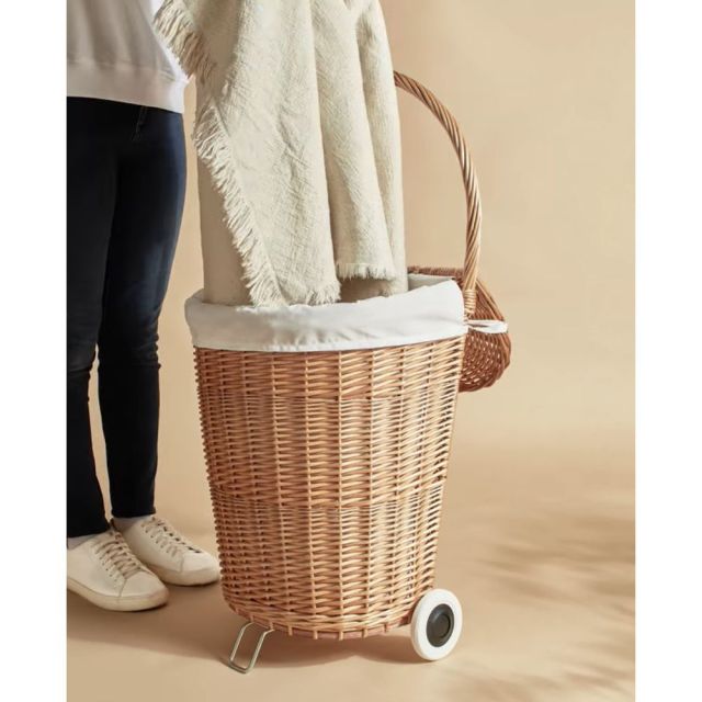Wheeled Laundry Basket, Lidded Rolling Dirty Clothes Hamper with Liner & Curved Carry Handle for Bedroom Bathroom Storage,www.kongzeglobal.com,Wheeled Laundry Basket, Lidded Rolling Dirty Clothes Hamper with Liner & Curved Carry Handle for Bedroom Bathroom Storage-www.kongzeglobal.com