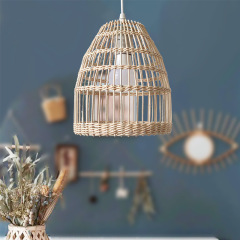Natural Willow Woven Pendant Lamp Shade, Handmade Rattan Light Cover for American Pastoral Farmhouse Dining Kitchen Cafe Decor,www.kongzeglobal.com,Natural Willow Woven Pendant Lamp Shade, Handmade Rattan Light Cover for American Pastoral Farmhouse Dining Kitchen Cafe Decor-www.kongzeglobal.com