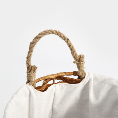 Natural Coconut Palm Woven Round Laundry Basket, Large Capacity Handwoven Dirty Clothes Hamper with Liner & Dual Handles for Bedroom Bathroom Storage,www.kongzeglobal.com,Natural Coconut Palm Woven Round Laundry Basket, Large Capacity Handwoven Dirty Clothes Hamper with Liner & Dual Handles for Bedroom Bathroom Storage-www.kongzeglobal.com