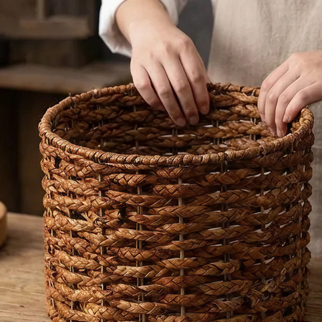Natural Coconut Palm Woven Round Laundry Basket, Large Capacity Handwoven Dirty Clothes Hamper with Liner & Dual Handles for Bedroom Bathroom Storage,www.kongzeglobal.com,Natural Coconut Palm Woven Round Laundry Basket, Large Capacity Handwoven Dirty Clothes Hamper with Liner & Dual Handles for Bedroom Bathroom Storage-www.kongzeglobal.com
