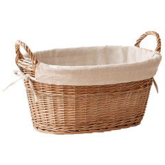 Minimalist Handheld Willow Woven Storage Basket, Oval Laundry Hamper with Detachable Cotton Liner for Bedroom Bathroom Toy Clothes Organizer,www.kongzeglobal.com,Minimalist Handheld Willow Woven Storage Basket, Oval Laundry Hamper with Detachable Cotton Liner for Bedroom Bathroom Toy Clothes Organizer-www.kongzeglobal.com