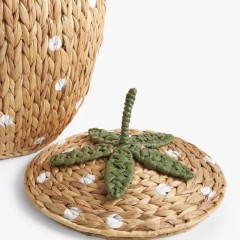 Cute Strawberry Shaped Water Hyacinth Woven Storage Basket, Lidded Decorative Organizer Bin for Toy Snack Clothes Homestay Room Decor,www.kongzeglobal.com,Cute Strawberry Shaped Water Hyacinth Woven Storage Basket, Lidded Decorative Organizer Bin for Toy Snack Clothes Homestay Room Decor-www.kongzeglobal.com
