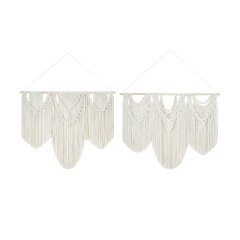 Triangular Macrame Cotton Wall Tapestry, Hand Knotted Tassel Fringe Wall Hanging for Home Wedding Background Decor,www.kongzeglobal.com,Triangular Macrame Cotton Wall Tapestry, Hand Knotted Tassel Fringe Wall Hanging for Home Wedding Background Decor-www.kongzeglobal.com