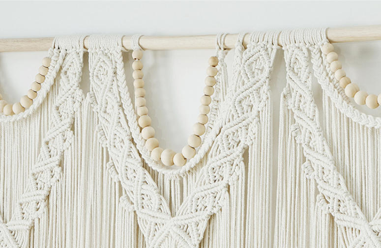Triangular Macrame Cotton Wall Tapestry, Hand Knotted Tassel Fringe Wall Hanging for Home Wedding Background Decor,www.kongzeglobal.com,Triangular Macrame Cotton Wall Tapestry, Hand Knotted Tassel Fringe Wall Hanging for Home Wedding Background Decor-www.kongzeglobal.com