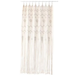 Boho Macrame Cotton Door Curtain, Hand Knotted Full Length Room Divider Tapestry,www.kongzeglobal.com,Boho Macrame Cotton Door Curtain, Hand Knotted Full Length Room Divider Tapestry-www.kongzeglobal.com