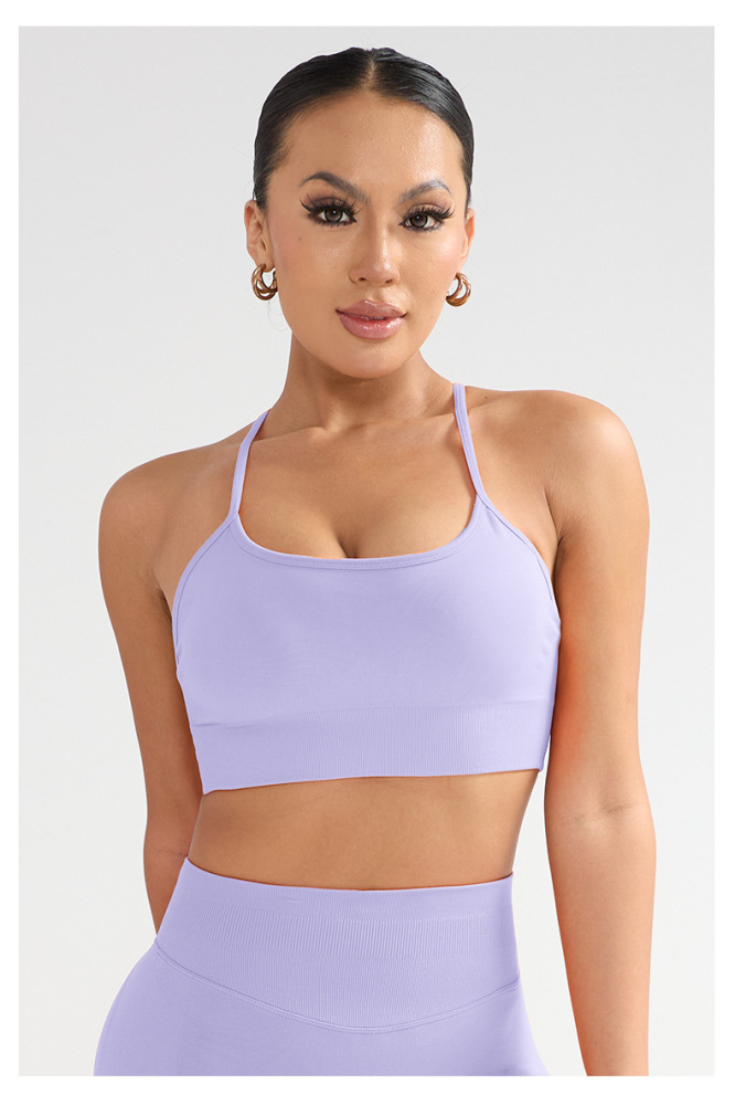 Women's sports bra, shockproof and anti-sagging, yoga bra, cross-back sports bra, halter neck fitness vest
