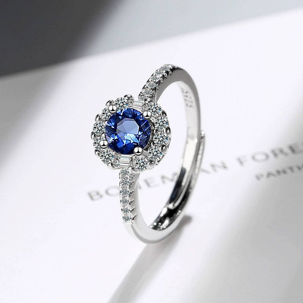 Zirconia ring adjustable niche design fashionable and elegant women's ring jewelry wholesale