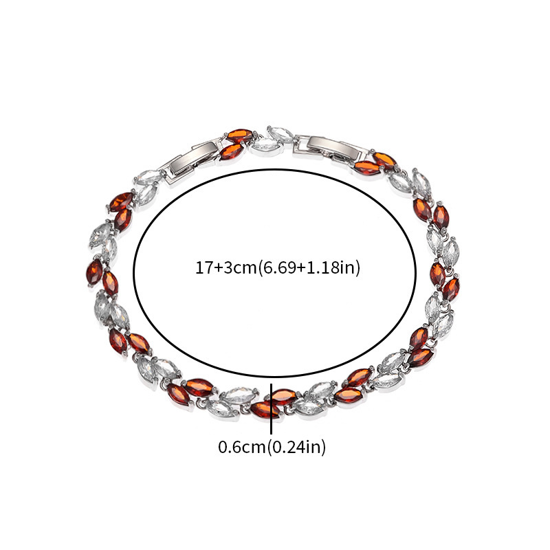 Hot-selling eco-friendly alloy zircon-inlaid small leaf electroplated bracelet for women fashionable and elegant jewelry wholesale