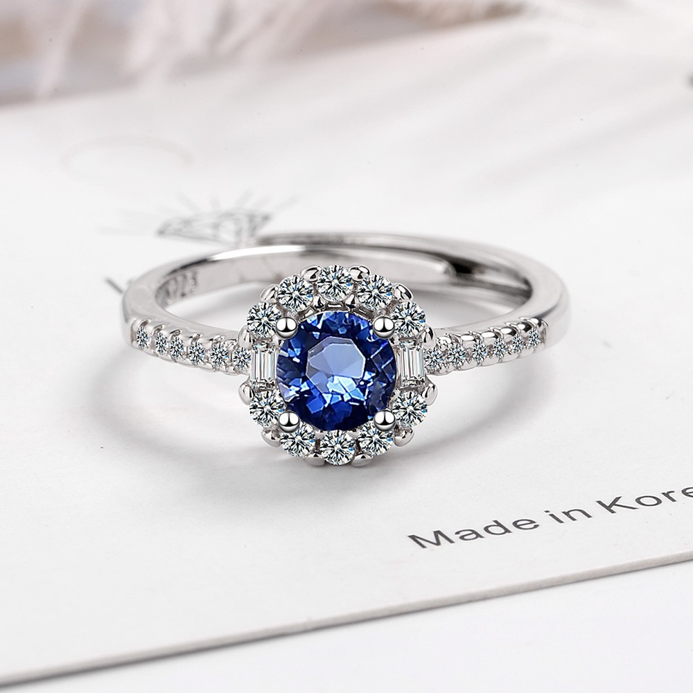 Zirconia ring adjustable niche design fashionable and elegant women's ring jewelry wholesale