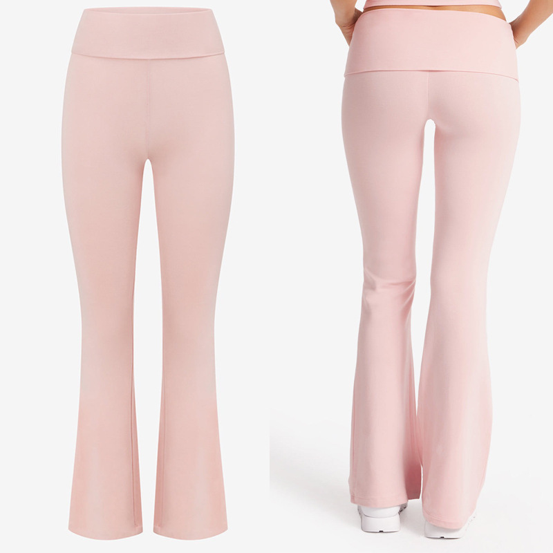 Women's Yoga Set with Padded Bra High-Waisted Quick-Drying Flared Pants