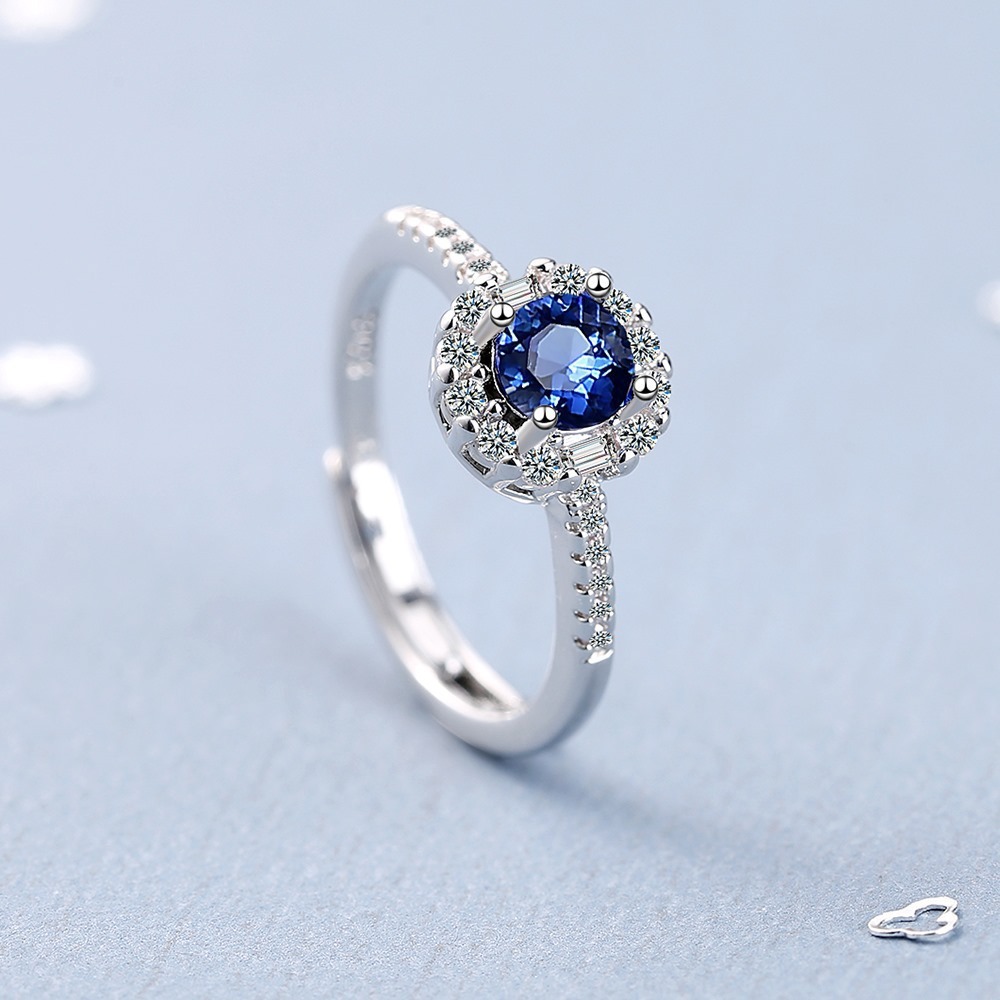 Zirconia ring adjustable niche design fashionable and elegant women's ring jewelry wholesale