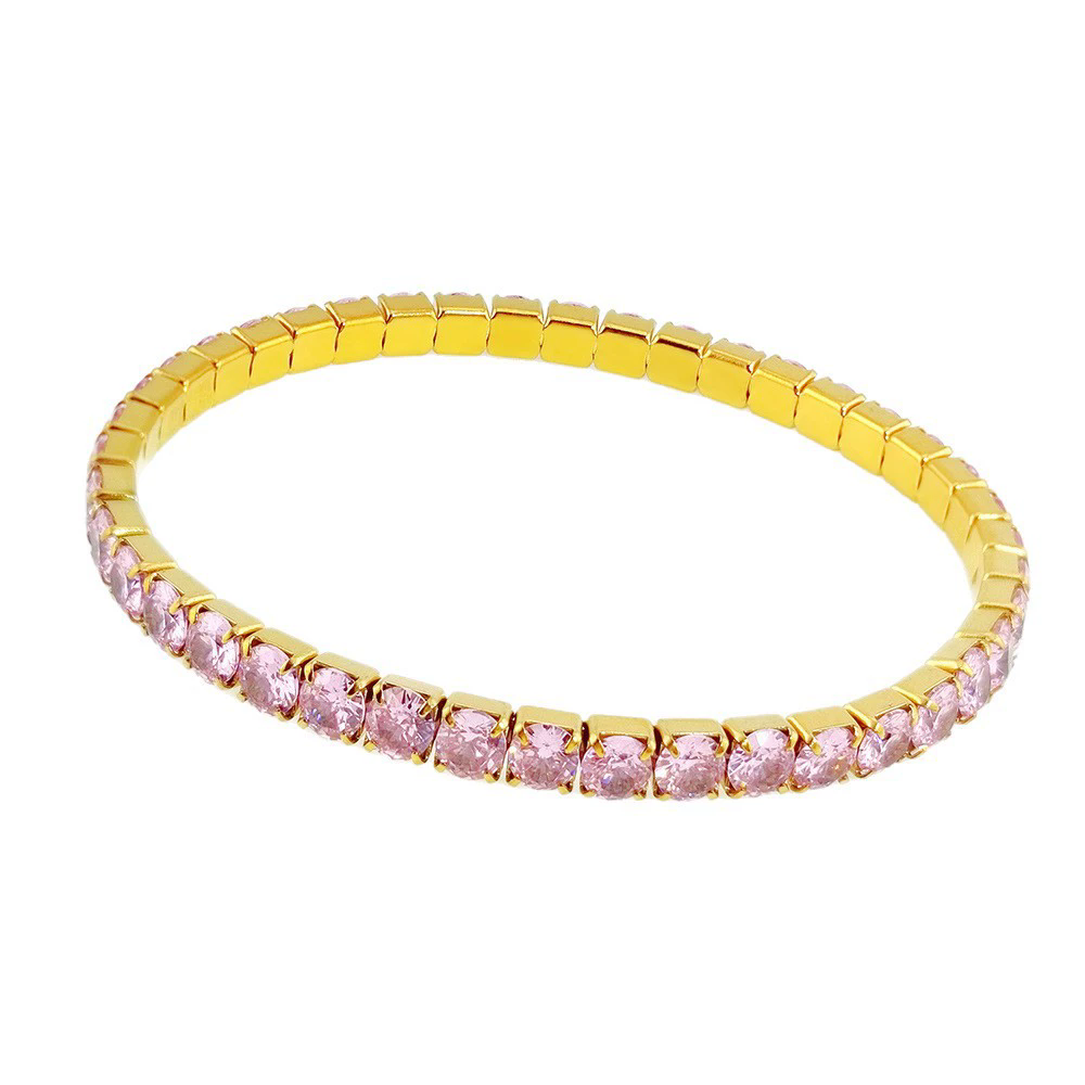 Titanium steel Roman zircon bracelet women's light luxury niche bracelet high-end new style minimalist Cuban exquisite gift