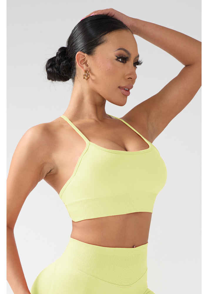 Women's sports bra, shockproof and anti-sagging, yoga bra, cross-back sports bra, halter neck fitness vest