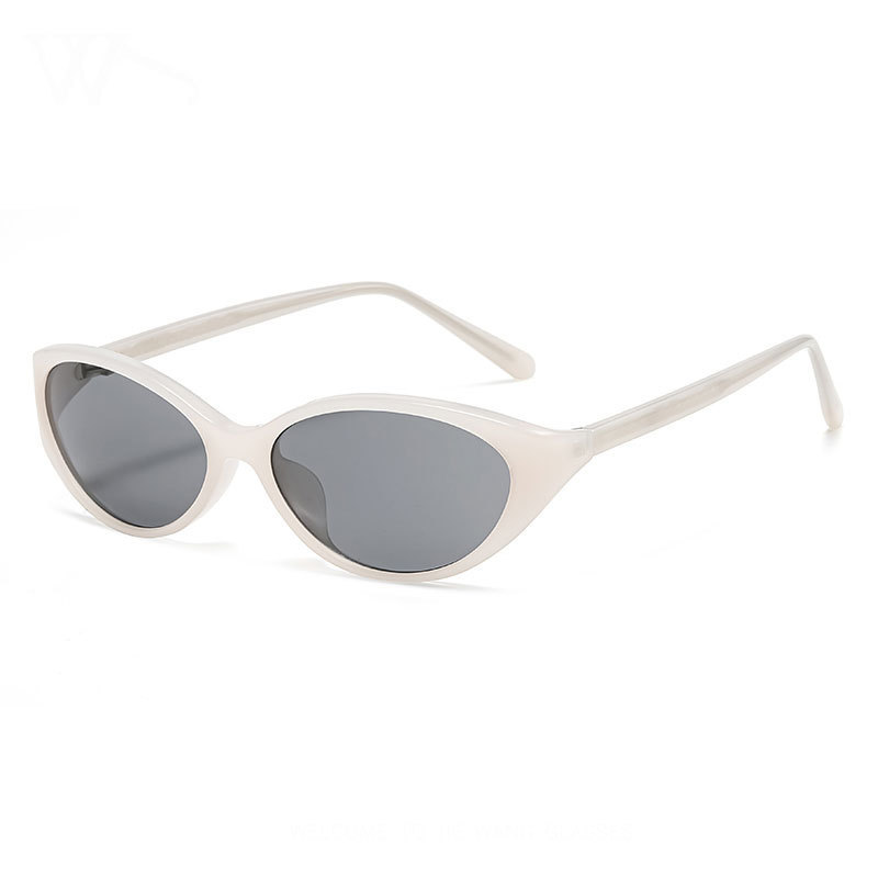 2026 Cat Eye Small Frame Oval Glasses Fashionable European and American Style Export Sunglasses Women's Premium Pin Sunglasses