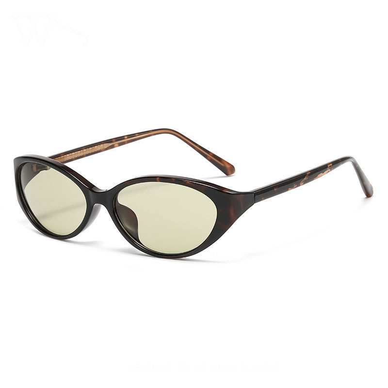 2026 Cat Eye Small Frame Oval Glasses Fashionable European and American Style Export Sunglasses Women's Premium Pin Sunglasses