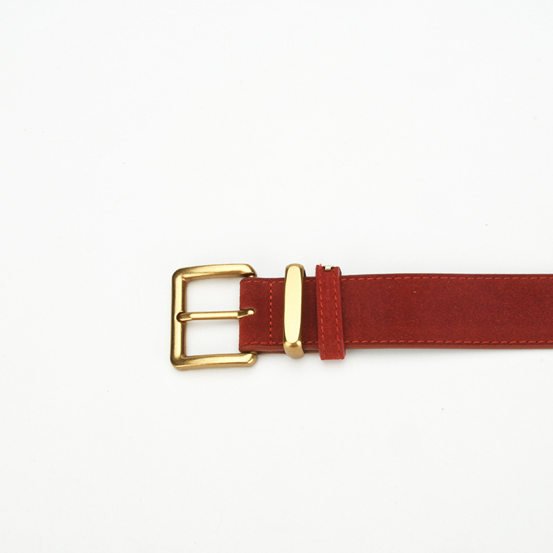 New Women's Genuine Suede Leather Belt – Stylish, Minimalist, and Versatile – Suitable for Dresses and Jeans – Wholesale
