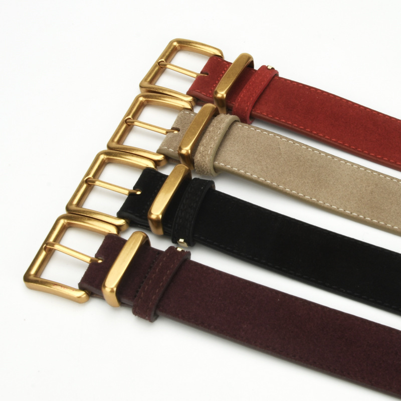 New Women's Genuine Suede Leather Belt – Stylish, Minimalist, and Versatile – Suitable for Dresses and Jeans – Wholesale
