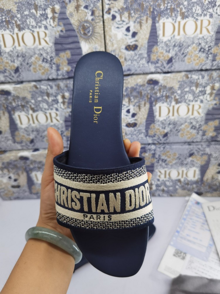 Christian Dior Dway Flat slides -Dark Blue