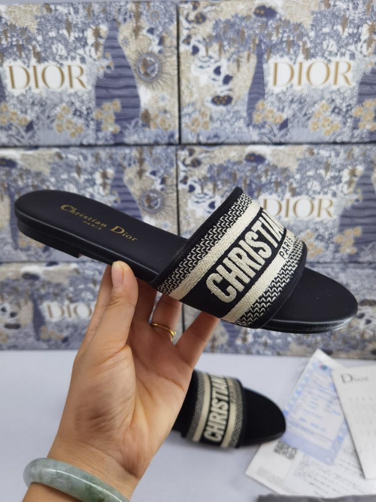 Christian Dior Dway Flat slides -Black