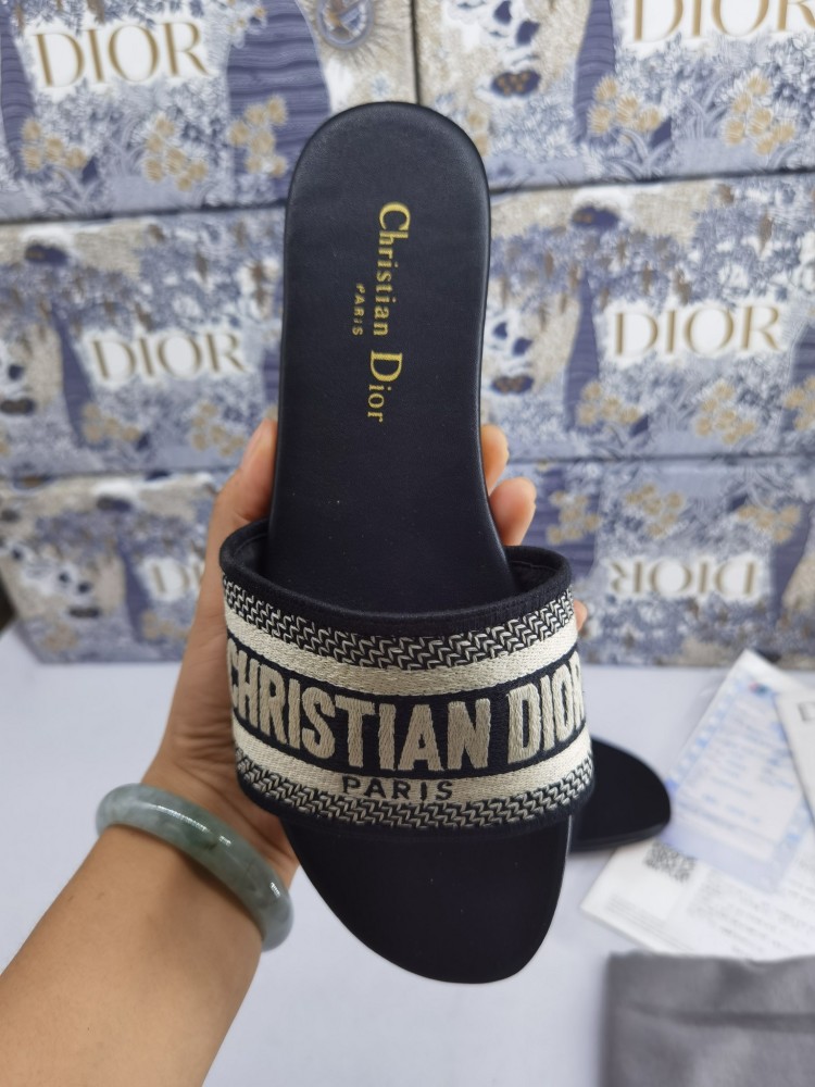 Christian Dior Dway Flat slides -Black